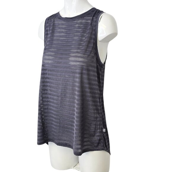 Lululemon Womens Twist, Open Back Tank, Striped, Sheer, Purple, Athletic - Picture 2 of 7